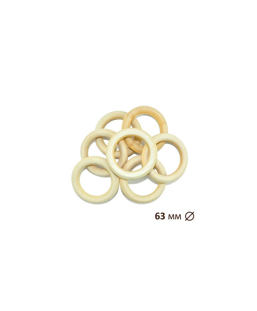 Wooden ring for macrame, sling bead Ø 63 мм 1520011