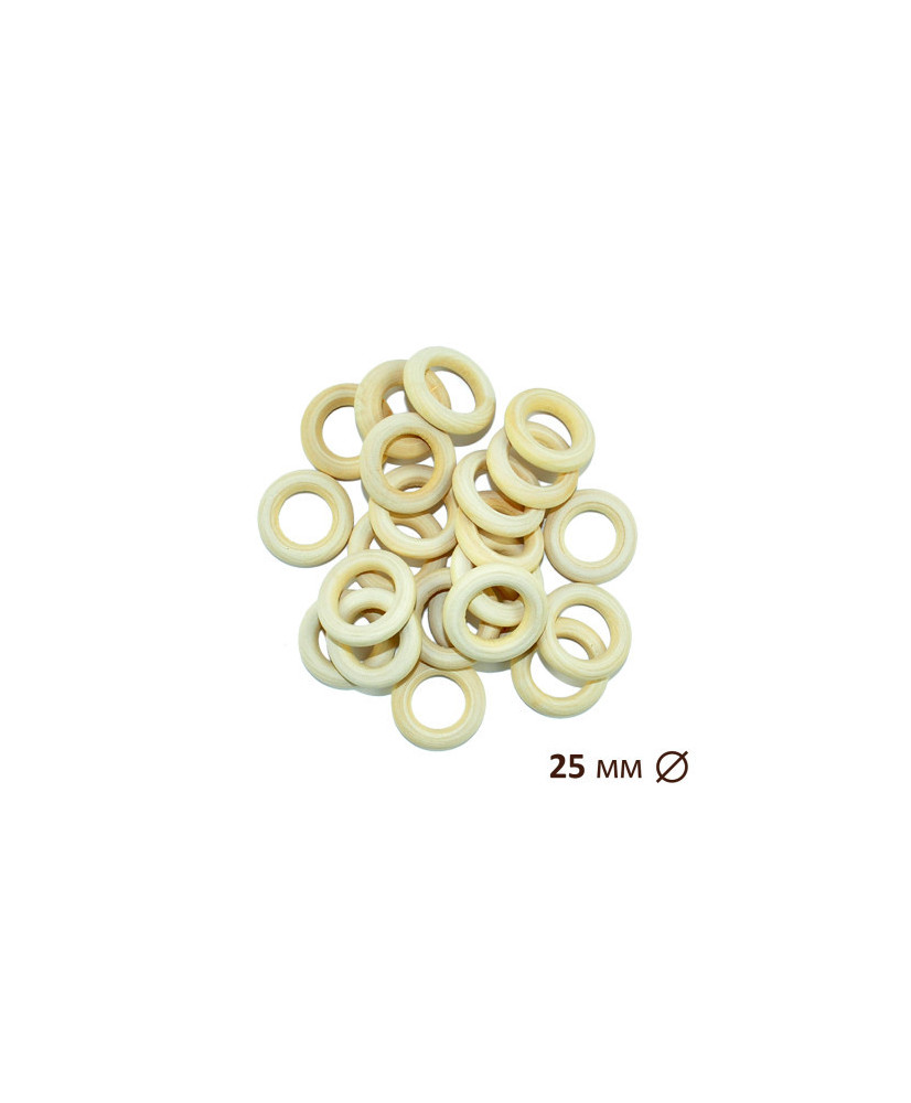 Wooden ring for macrame, sling bead Ø 25 мм 1520003