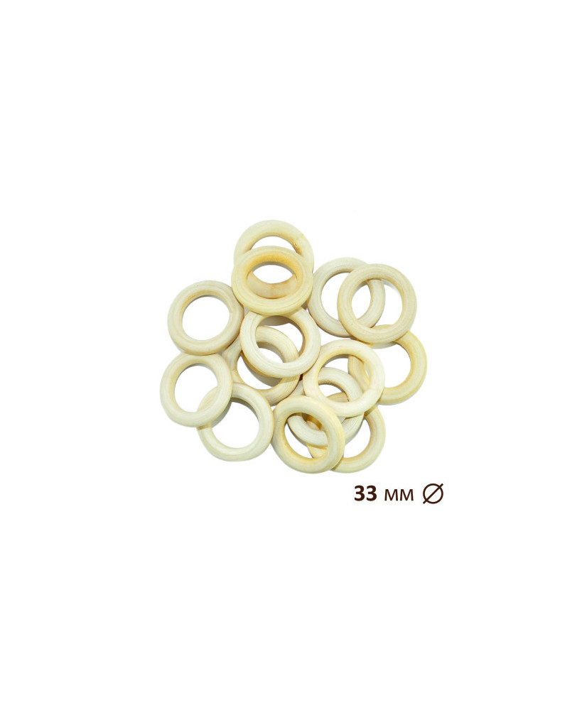 Wooden ring for macrame, sling bead Ø 33 мм 1520005