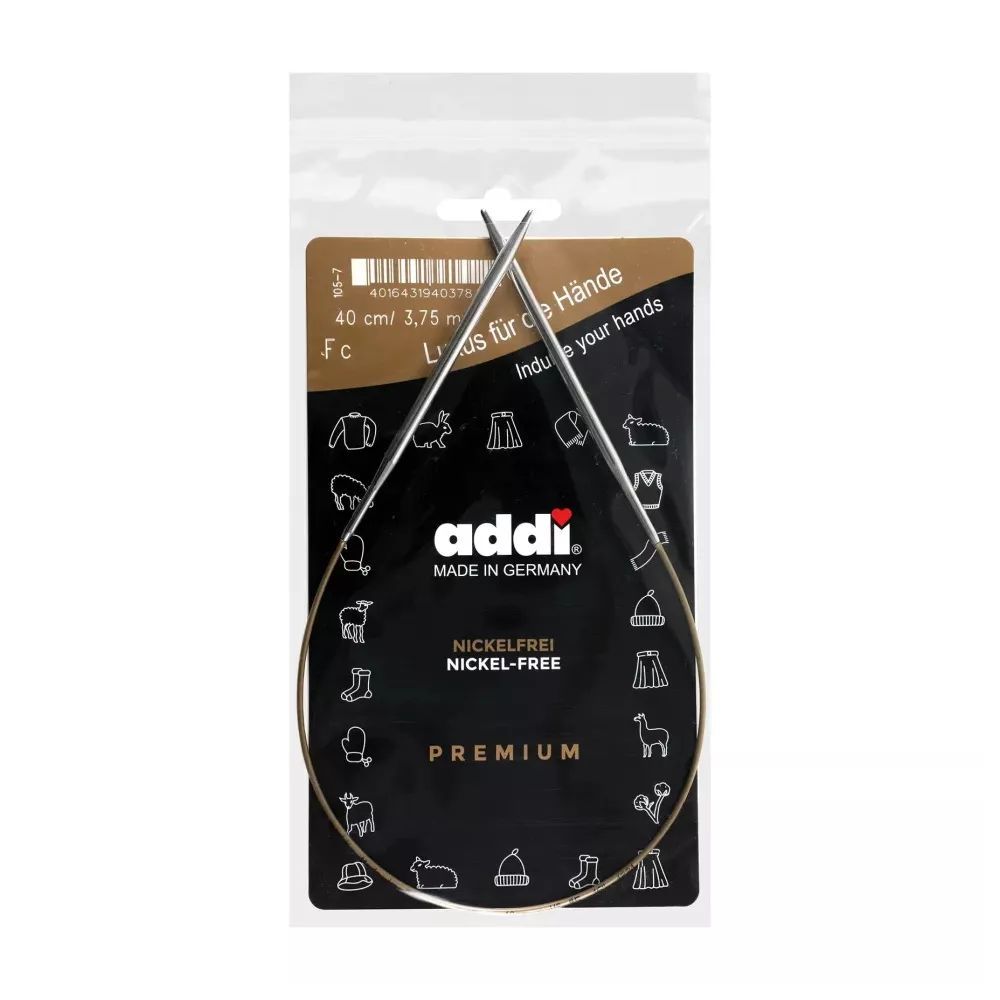 Спиці кругові Addi Premium Classic, 40 см 3,75 мм (105-7/3.75-40) Спиці кругові Addi Premium Classic, 40 см 3,75 мм (105-7/3.75-40)