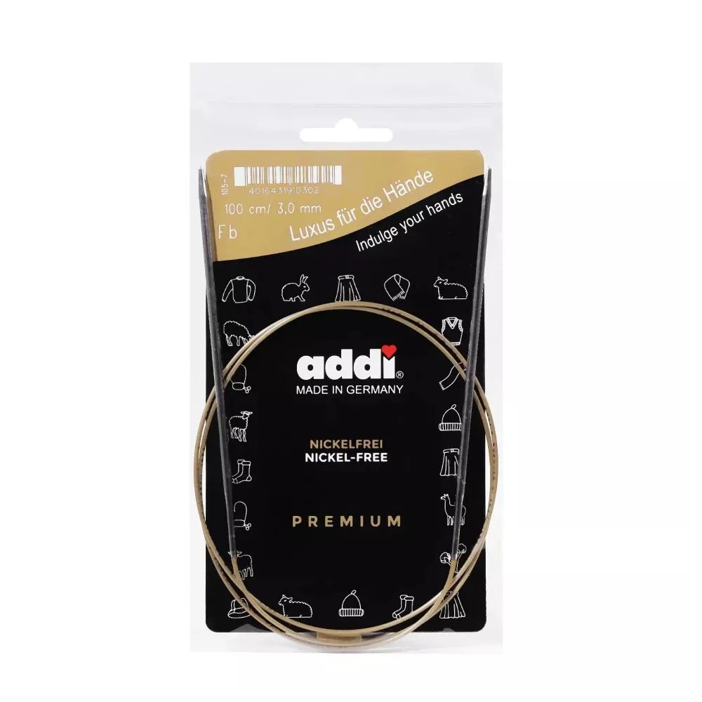 Спиці кругові Addi Premium Classic,  100 см 3,0 мм (105-7/3-100)