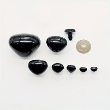 Triangular nose for toys Premium black 12 mm