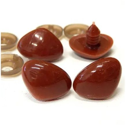 Triangular nose for toys Premium brown 6 mm