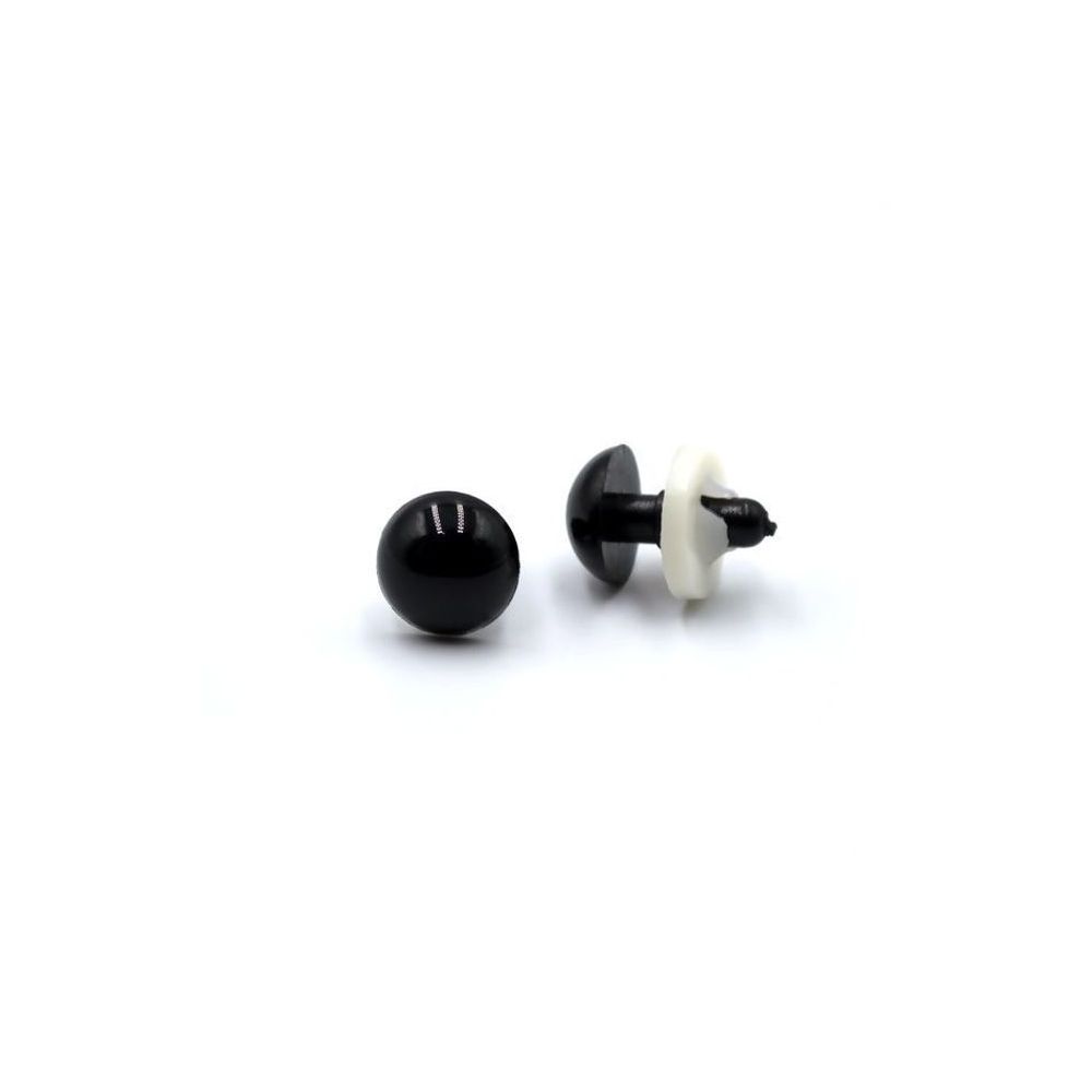 Premium black toy eyes on a leg with a twist, 7.0 mm Premium black toy eyes on a leg with a twist, 7.0 mm