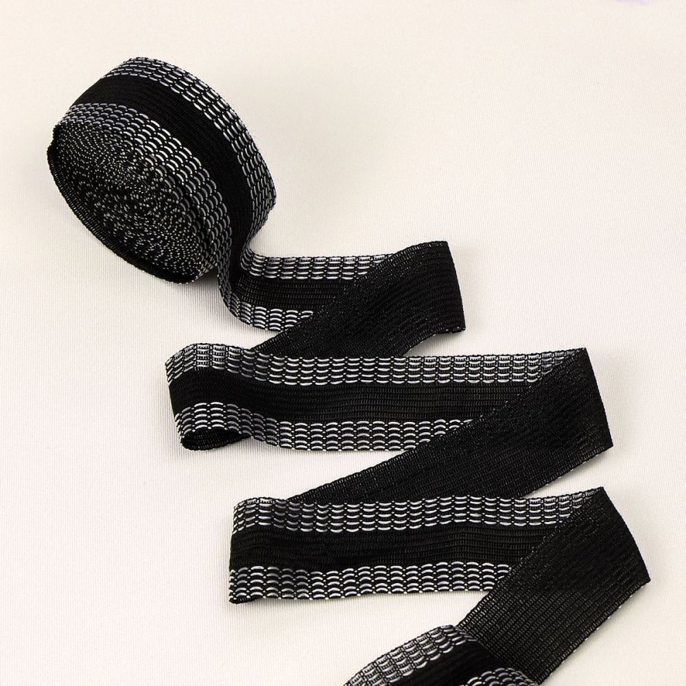 Trouser tape black adhesive 2.5 cm, 1 meter