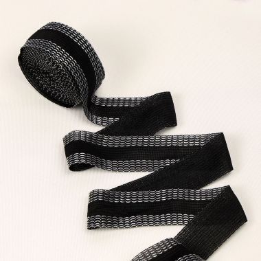 Trouser tape black adhesive 2.5 cm, 1 meter