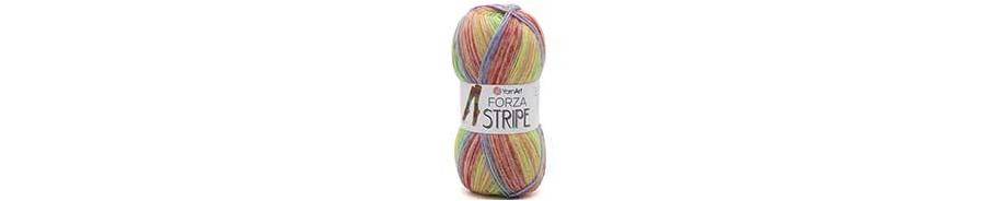 YarnArt Forza Stripe — Self-striping yarn for socks & sweaters | 100 g